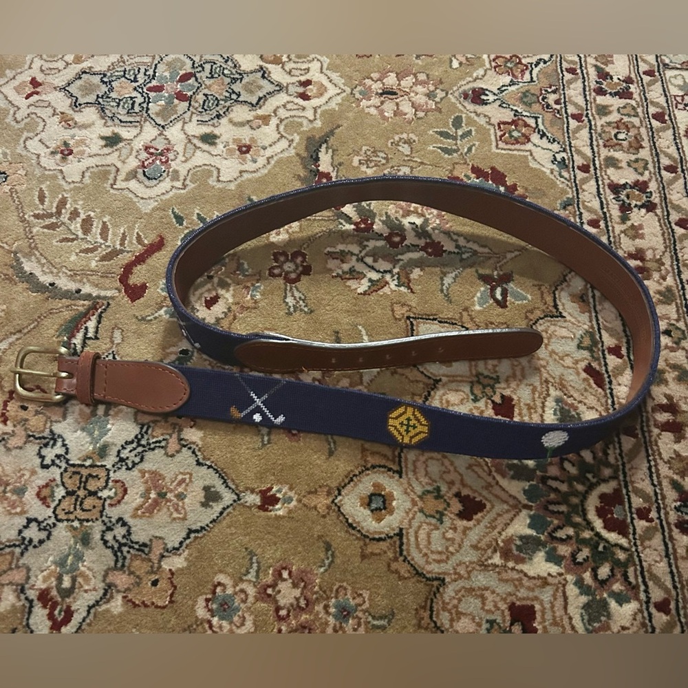 Smathers & Branson Golf Clubs Needlepoint Belt 42